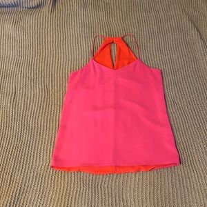 Pink and orange reversible cami